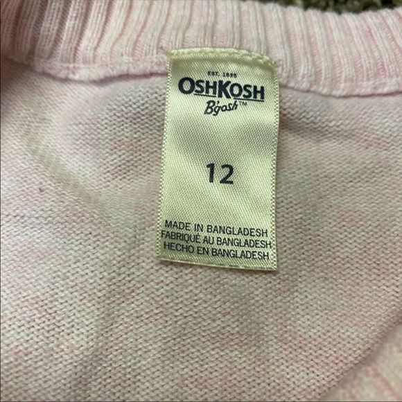OSHKOSH | Girls Pink Owl Sweater - Picture 3 of 3